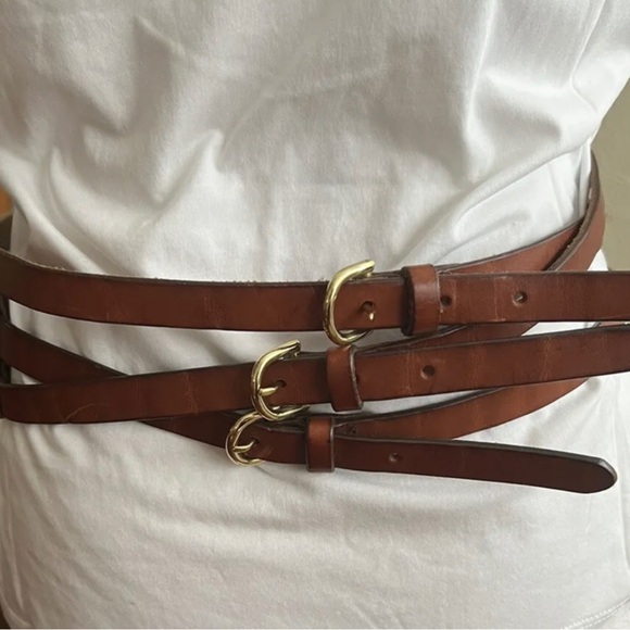 J.Crew Leather Wide Belt with Snaps - Picture 7 of 8